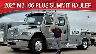 A preview image of the linked video showcasing 2025 Freightliner M2 106 Plus Summit Hauler