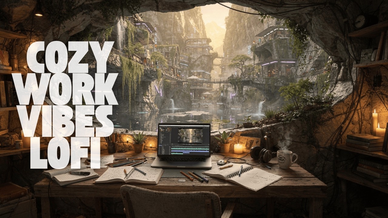 🎧 Neon Cave City - LoFi Study Music for Focus & Relax