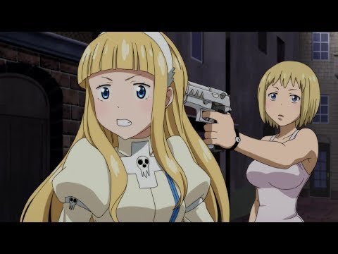 Soul Eater NOT! - Anya and Tsugumi vs Liz and Patty (English Dub)