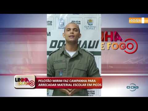 LINHA DE FOGO 09 01 2020 PELOTíO MIRIM FAZ CAMPANHA PARA ARRECADAR MATERIAL ESCOLAR EM PICOS
