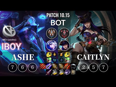 VG iBoy Ashe vs Caitlyn Bot - KR Patch 10.15