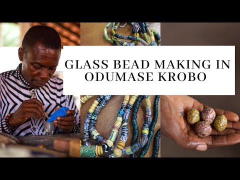 Ghana Recycled Glass bead Making by a world Renowned Bead maker