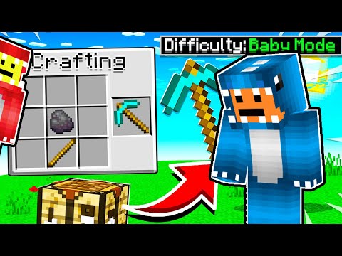 we played minecraft on "BABY MODE" difficulty... (Fundy's Baby Gamemode)