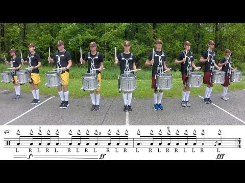 2017 Cadets Snares - LEARN THE MUSIC to "Agnus Dei"