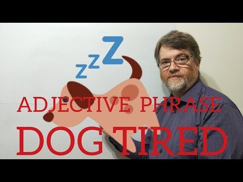 English Tutor Nick P Adjective Phrase (14) Dog Tired