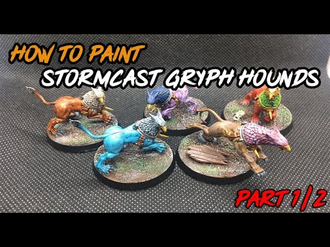 How to paint: Stormcast Gryph Hounds - Age of Sigmar / part 1/2