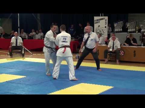 British Karate Kyokushinkai 8th Cup of Europe Maksim Voitov v Shen Berkdzhan 1