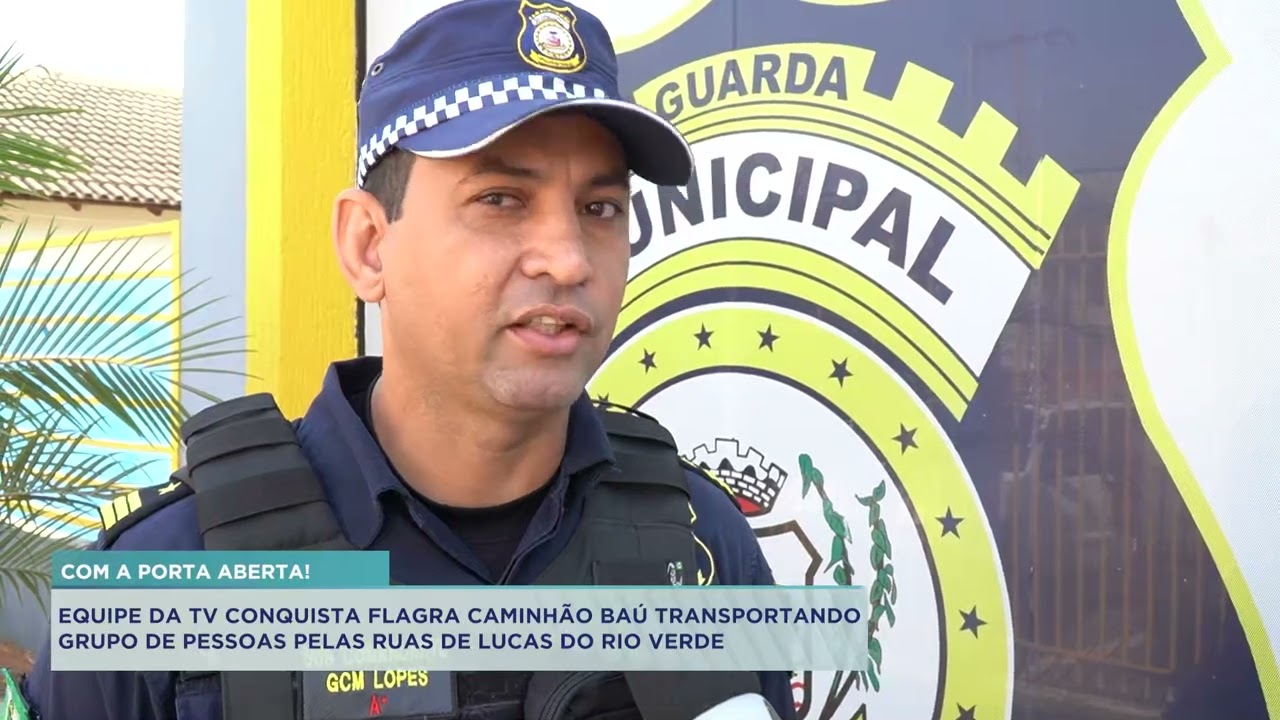 IMPRUDÊNCIA! CAMINHÃO BAÚ FLAGRADO COM A PORTA ABERTA NAS RUAS DE LUCAS DO RIO VERDE