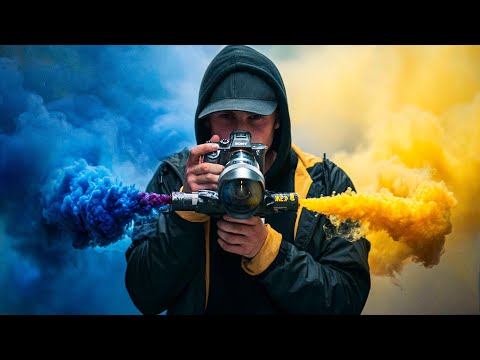 six color smoke bombs go off at once photography trick by hayden pedersen