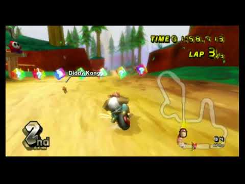 Mario Kart Wii CTGP Revolution: Funky Kong Races in Quaking Mad Cliffs