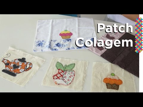 Video aula - Aprenda como fazer patch colagem ou apliques de retalhos em tecido