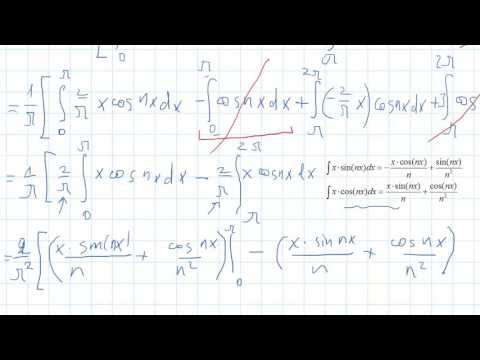 Berechnung der Fourier-Reihe für die Dreiecksfunktion (Teil 2, a_n)