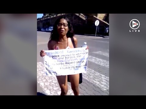 Woman arrested for protesting naked at Union Buildings