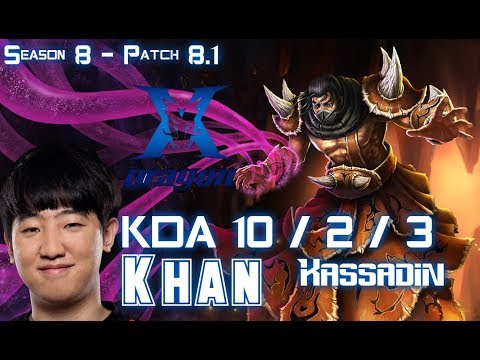 KZ Khan KASSADIN vs MALZAHAR Mid - Patch 8.1 KR Ranked