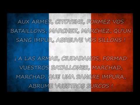 Himno de Francia - LA MARSELLESA (Letra en francés y en español) | LA MARSEILLAISE
