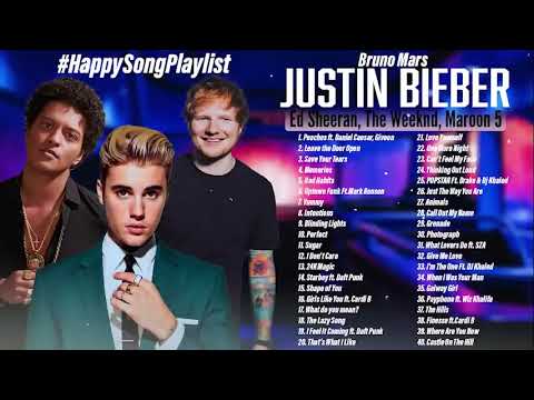 Justin Bieber, Bruno Mars, Ed Sheeran, The Weeknd, Maroon 5   Best Songs Playlist 2021