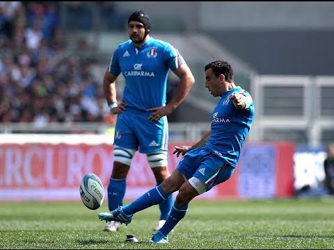 Luciano Orquera 1st penalty - Italy v England 15th March 2014