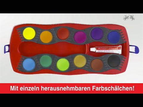 Artikelvideo 1 für FABER-CASTELL CONNECTOR Wasserfarbkasten 12 Farben, Artikelnummer 621151