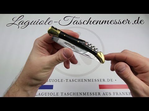 Laguiole Taschenmesser mit Korkenzieher Griff Horn und Messingbacken