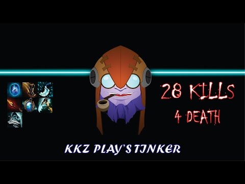Kkz plays tinker with friends !! 28kills  - DOTA2