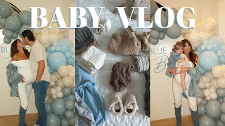 BABY VLOG | packing the hospital bag & baby shower