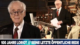 100 Jahre Loriot // Die letzte öffentliche Rede von Vicco von Bülow in Brandenburg