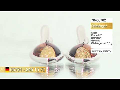 Серьги из позолоченного серебра 925 пробы с янтарём