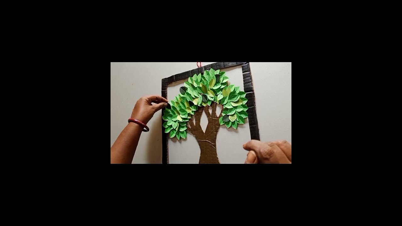 Tree Wall Hanging Craft | #shorts #youtubeshorts