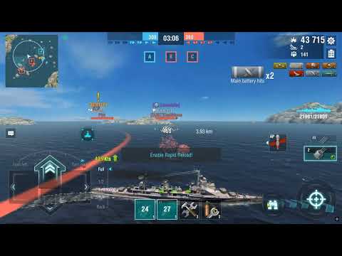 World of Warships Blitz T10 DD Delny 113k Kraken Gameplay