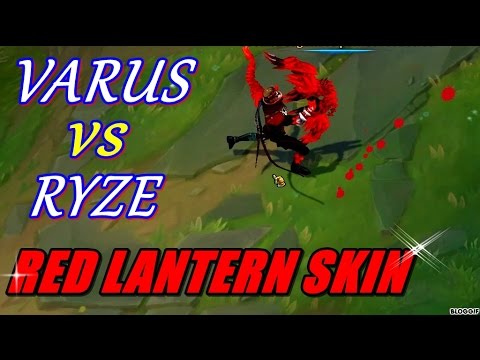 DIAMANTE VARUS MID VS RYZE l SKIN RED LANTERN OP!! custom skin