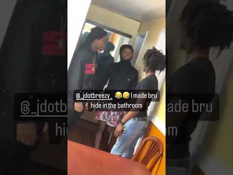 Jdot Breezy hid in the bathroom after he thought there was a snake in the crib😂😂😂#shorts #jdot