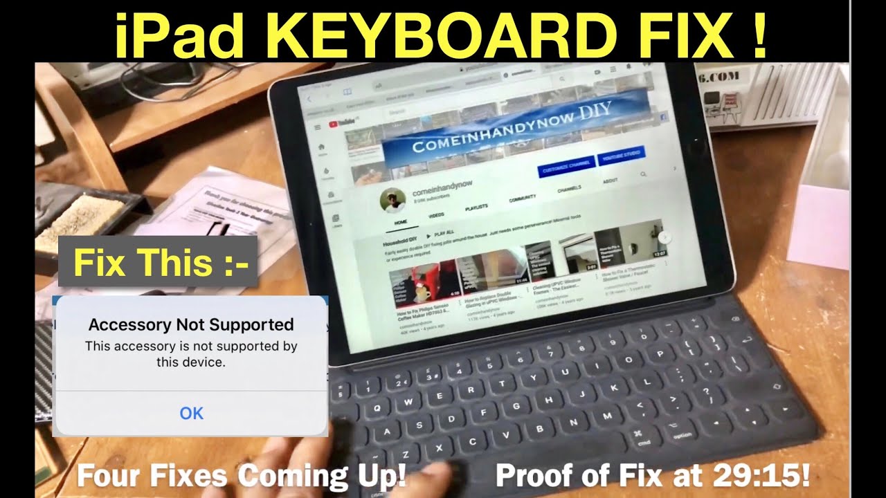 How to Fix the iPad Pro keyboard - 4 fixes! Working Proof!