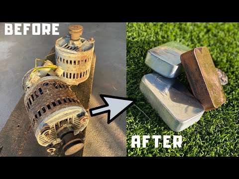 Dirt Dug Motor Melt Down - Trash To Treasure - Copper Aluminium Motor Melt - ASMR Metal Melting