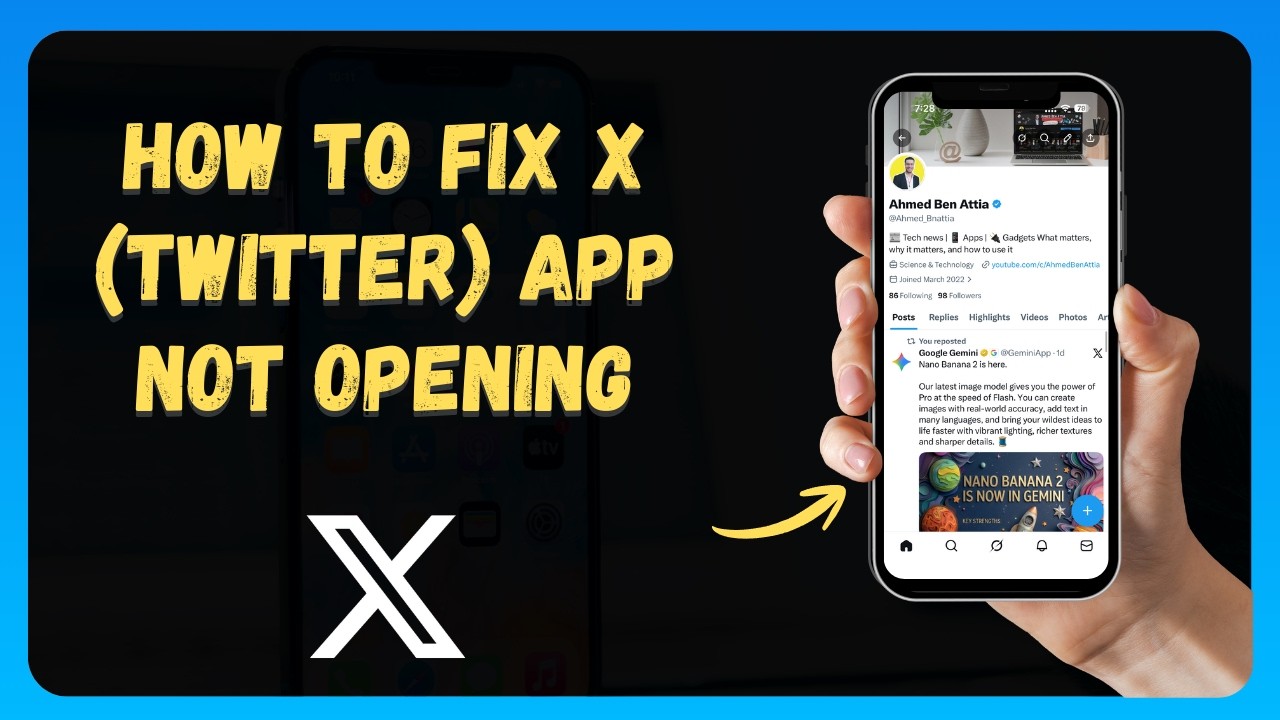 How to Fix X (Twitter) App Not Opening 🚪 [New 2026 Update]
