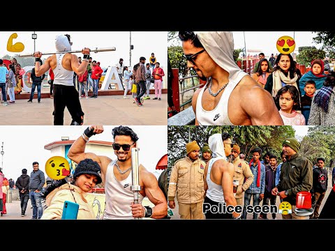 When Bodybuilder Goes Shirtless in Public with ( GYM Barbell Rod )😱💪 | Best reactions of 2023 | FMD