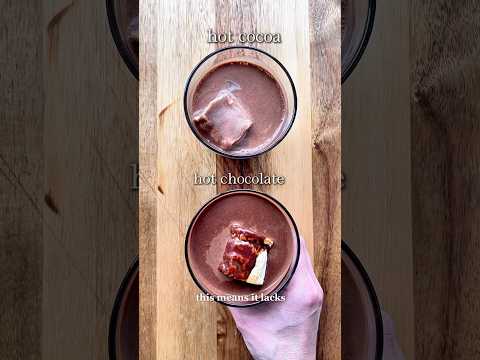 Do you know the difference between hot chocolate and hot cocoa #chocolate #foodscience