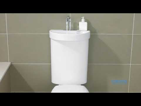 Caroma Profile Toilet with Water Saving Integrated Dual Flush Hand Sink