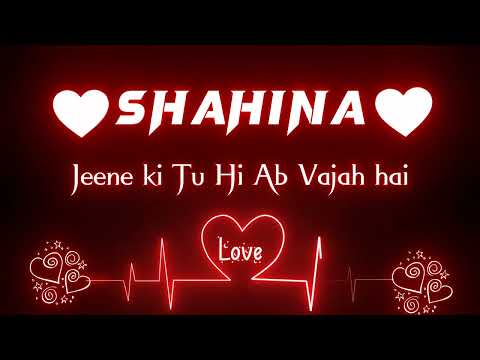 Shahina Name Status🌹Shahina name art Status🌹Shahina Name Lover Status Video Khushboo Status