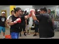 MANNY PACQUIAO'S LAST TRAINING SESSION FOR KEITH THURMAN FIGHT!