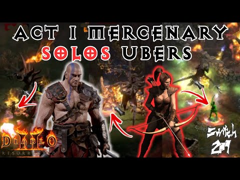(World First?)Act 1 Merc SOLOS Ubers: Only Merc Attacks/Kills! Full Breakdown - Diablo 2 Resurrected