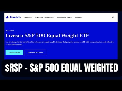 $RSP Invesco's Equal Weight S&P 500 ETF