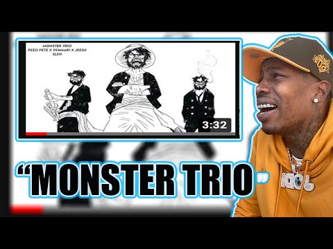DPS MIXED | PE$O PETE x 954MARI x JEESH - MONSTER TRIO (OFFICIAL LYRIC VIDEO) [ONE PIECE] - REACTION