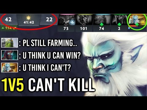 OMG 1vs5 CAN'T KILL Phantom Lancer JUKE and KILL GOD Epic Game -6s CD Doppelganger Dota 2