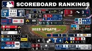 Ranking MLB Scoreboards (UPDATED 2025)