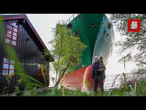 Norwegian man wakes to find cargo ship nearly crashed into his house