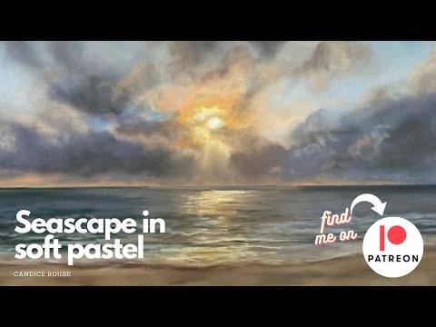 Seascape in Soft Pastel REALTIME TUTORIAL - Tofo Beach