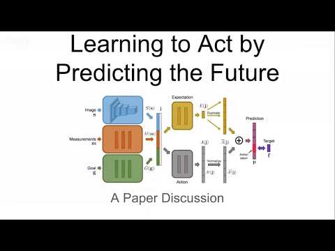 Learning to Act by Predicting the Future (Alex Lamb and Sherjil Ozair)
