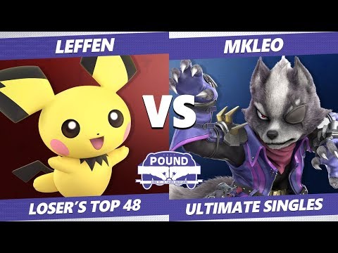 Pound 2019 SSBU - TSM Leffen (Pichu) VS FOX MVG Mkleo (Wolf) Smash Ultimate Top 48 Losers