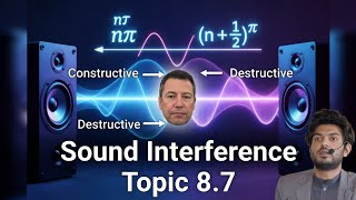 Topic 8.7 Interference of Sound Waves | Constructive & Destructive Sound Interference | Class 11 