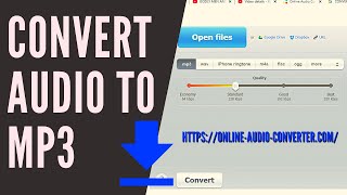 HOW TO CONVERT AUDIO TO MP3 I https://online-audio-converter.com/ I TUTORIAL